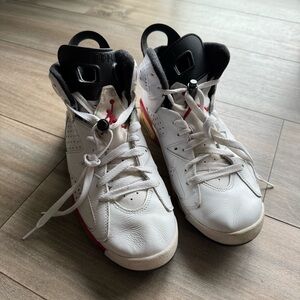 Air Jordan 6 Retro Bulls Men’s Shoes Size 7.5 White Red